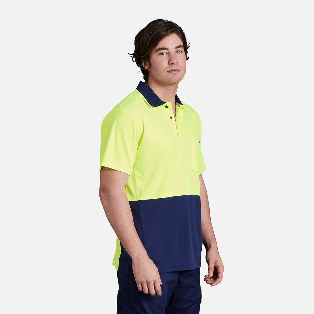 King Gee Workcool Hyperfreeze Hi-Vis Two Tone Short Sleeve Polo Shirt (K54205) - Image 8