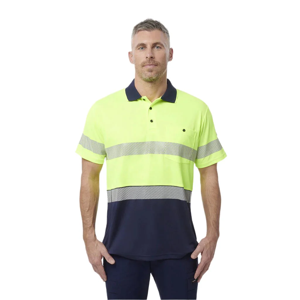 King Gee Workcool Hyperfreeze Hi-Vis Reflective Short Sleeve Polo (K54215 ) - Image 3