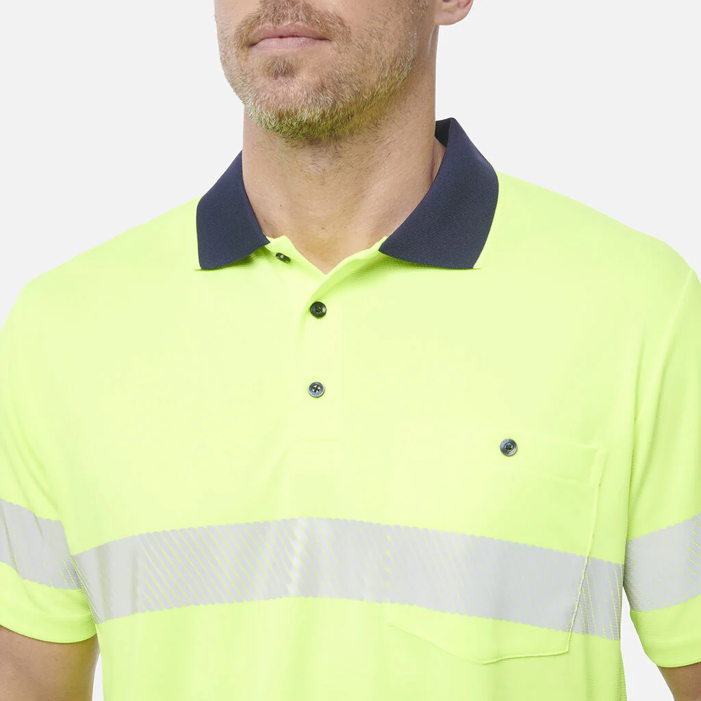 King Gee Workcool Hyperfreeze Hi-Vis Reflective Short Sleeve Polo (K54215 ) - Image 9