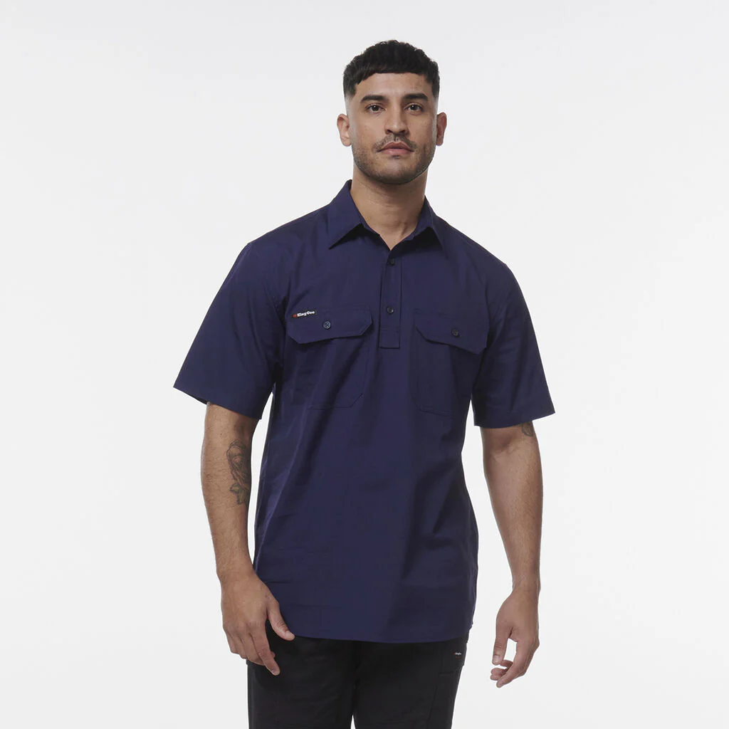 King Gee Workcool Vented Closed Front Shirt Short Sleeve (K14032) - Image 12