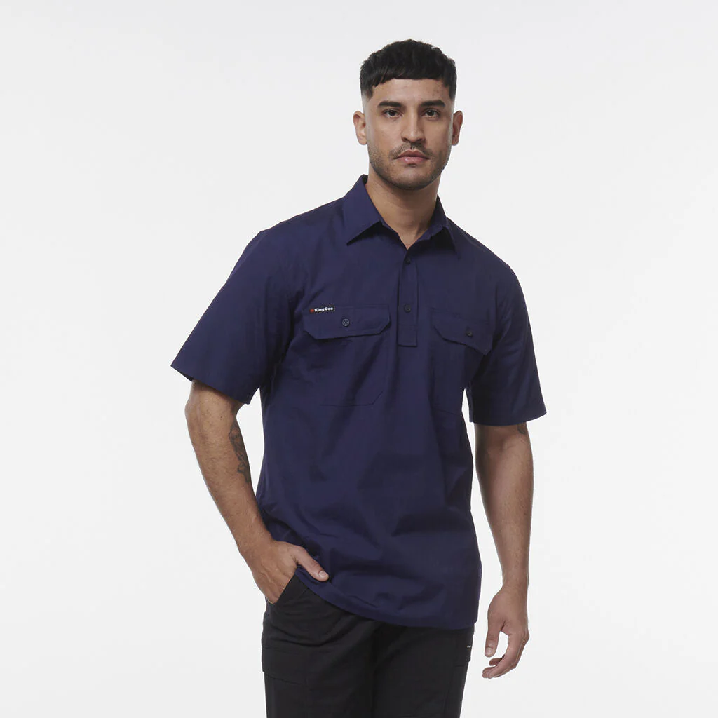 King Gee Workcool Vented Closed Front Shirt Short Sleeve (K14032) - Image 14