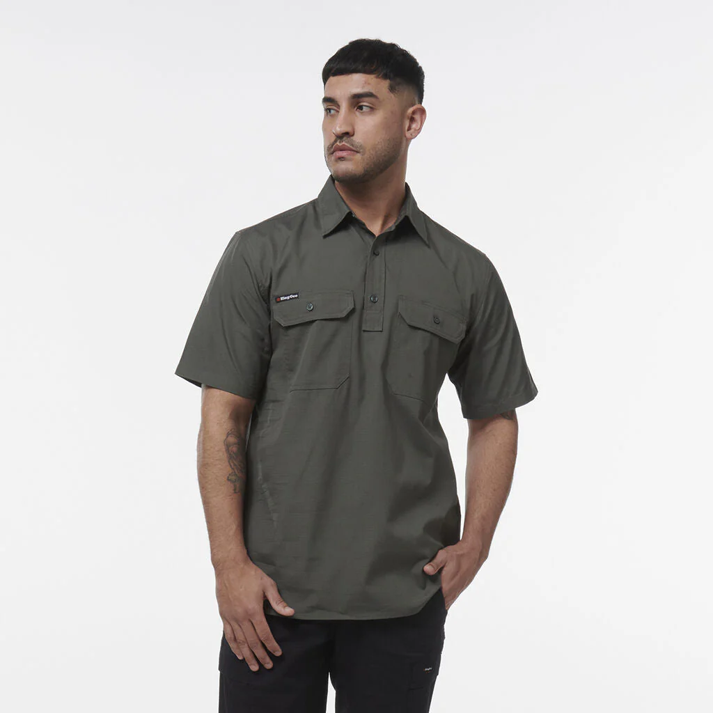 King Gee Workcool Vented Closed Front Shirt Short Sleeve (K14032) - Image 3