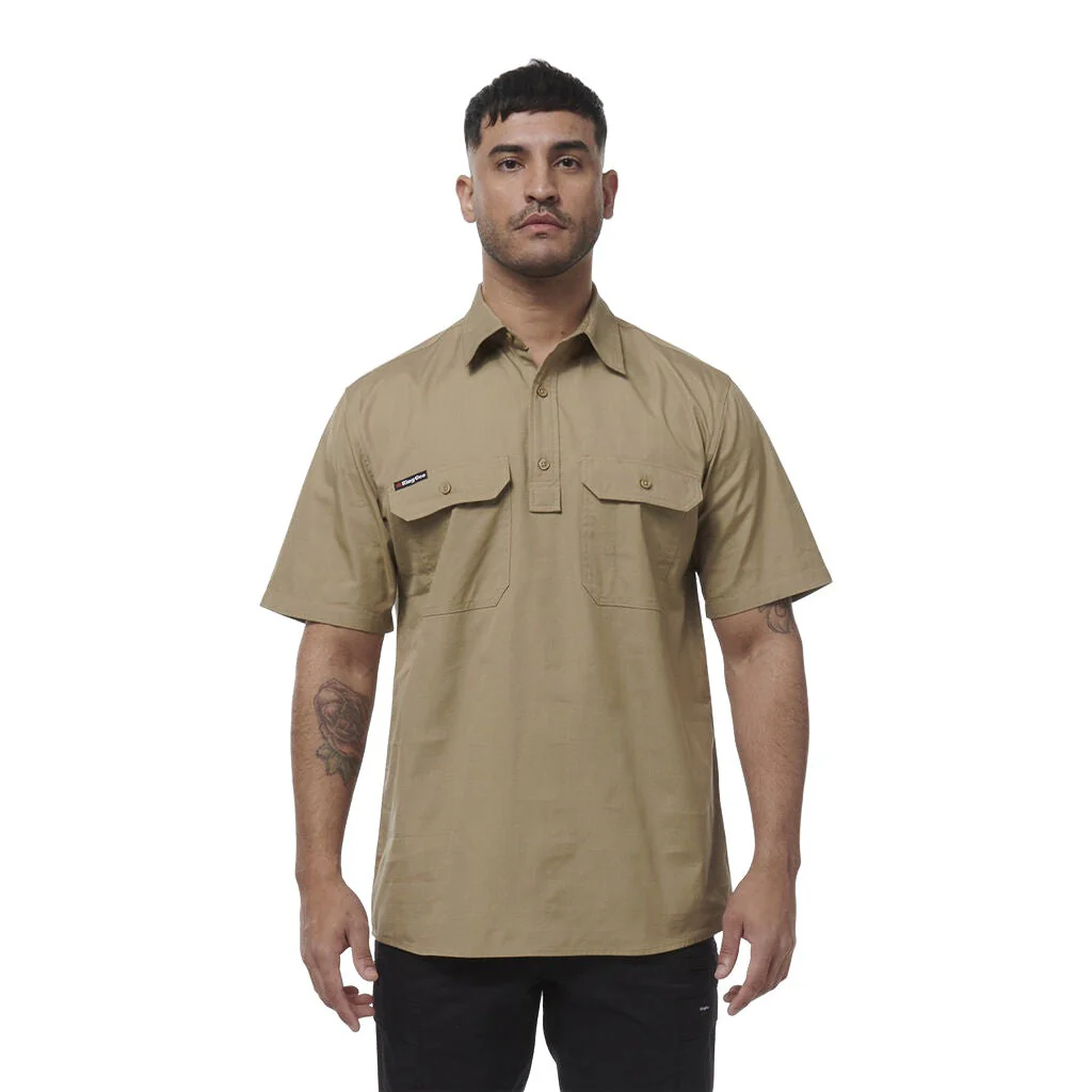 King Gee Workcool Vented Closed Front Shirt Short Sleeve (K14032) - Image 6