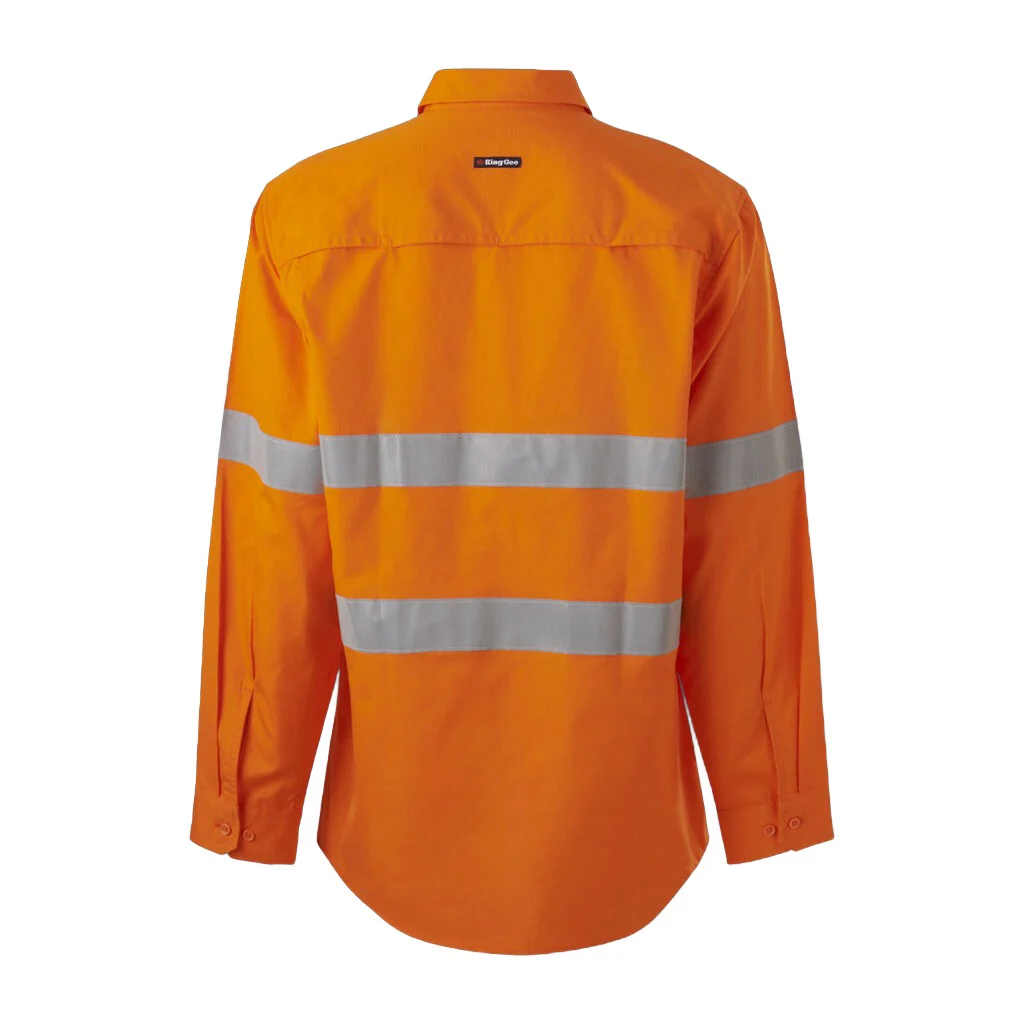 King Gee Workcool Vented Closed Front Shirt Taped Long Sleeve (K54916) - Image 3