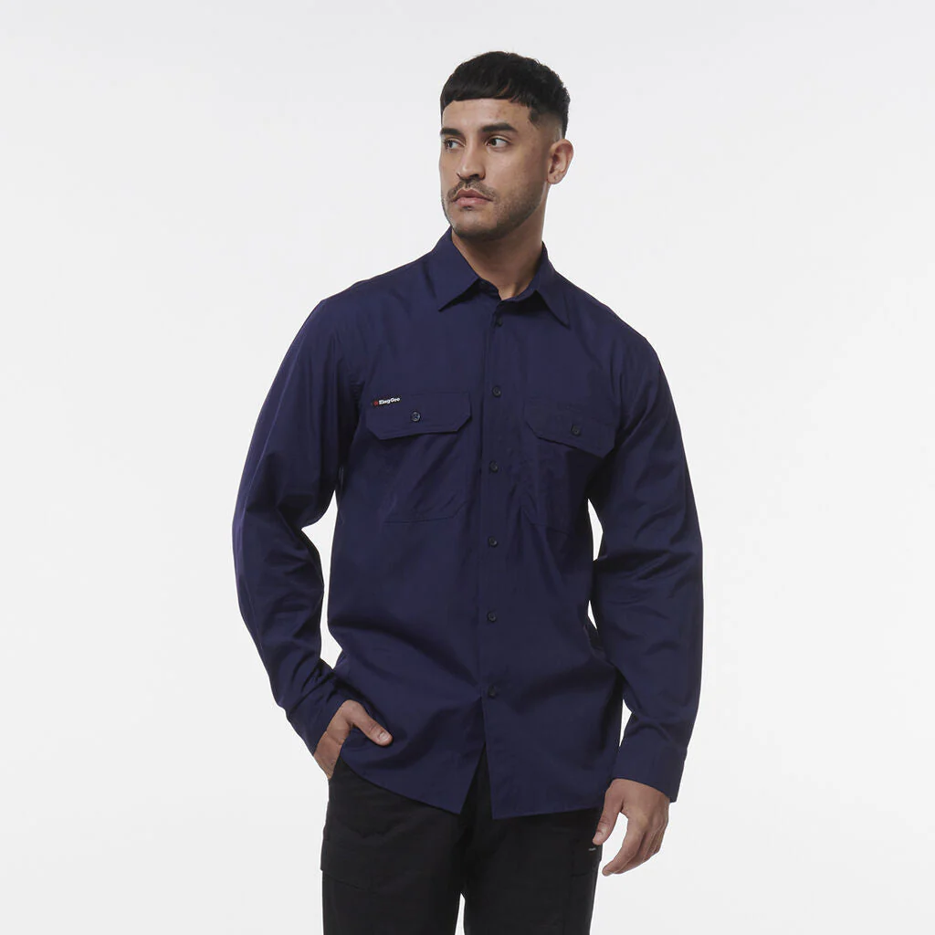 King Gee Workcool Vented Shirt Long Sleeve (K14031) - Image 12