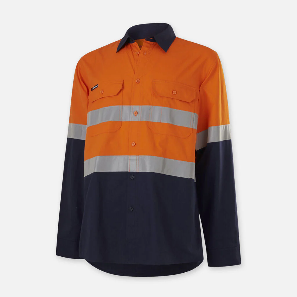 King Gee Workcool Vented Spliced Shirt Taped Long Sleeve (K54913) - Image 2
