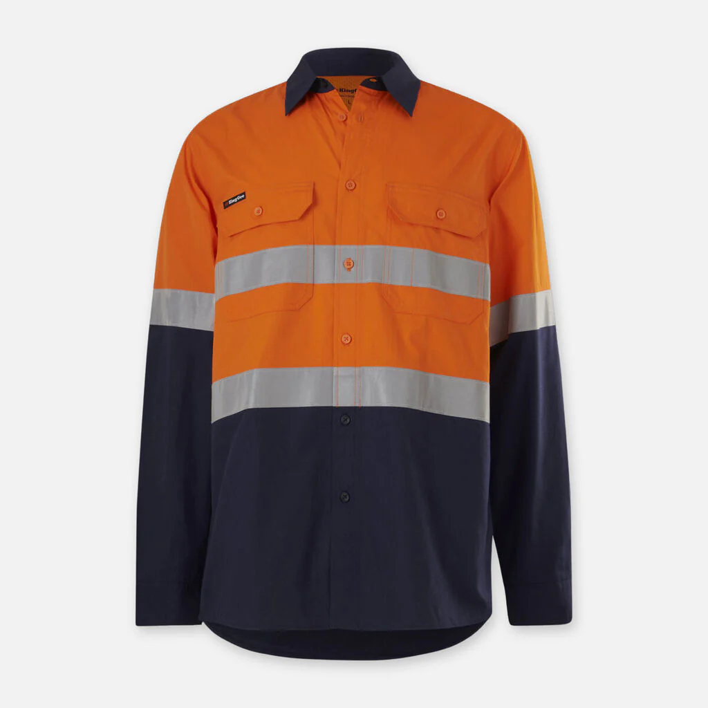 King Gee Workcool Vented Spliced Shirt Taped Long Sleeve (K54913) - Image 3