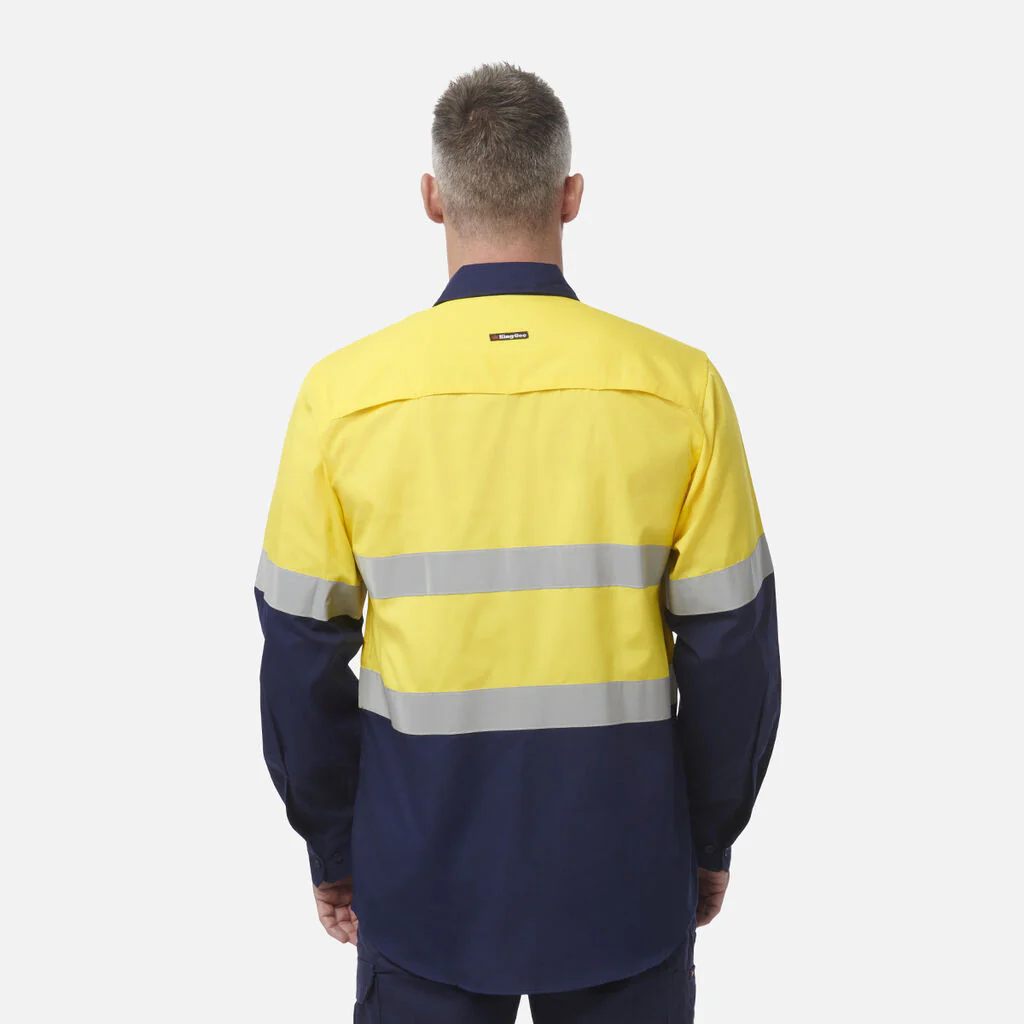 King Gee Workcool Vented Spliced Shirt Taped Long Sleeve (K54913) - Image 8