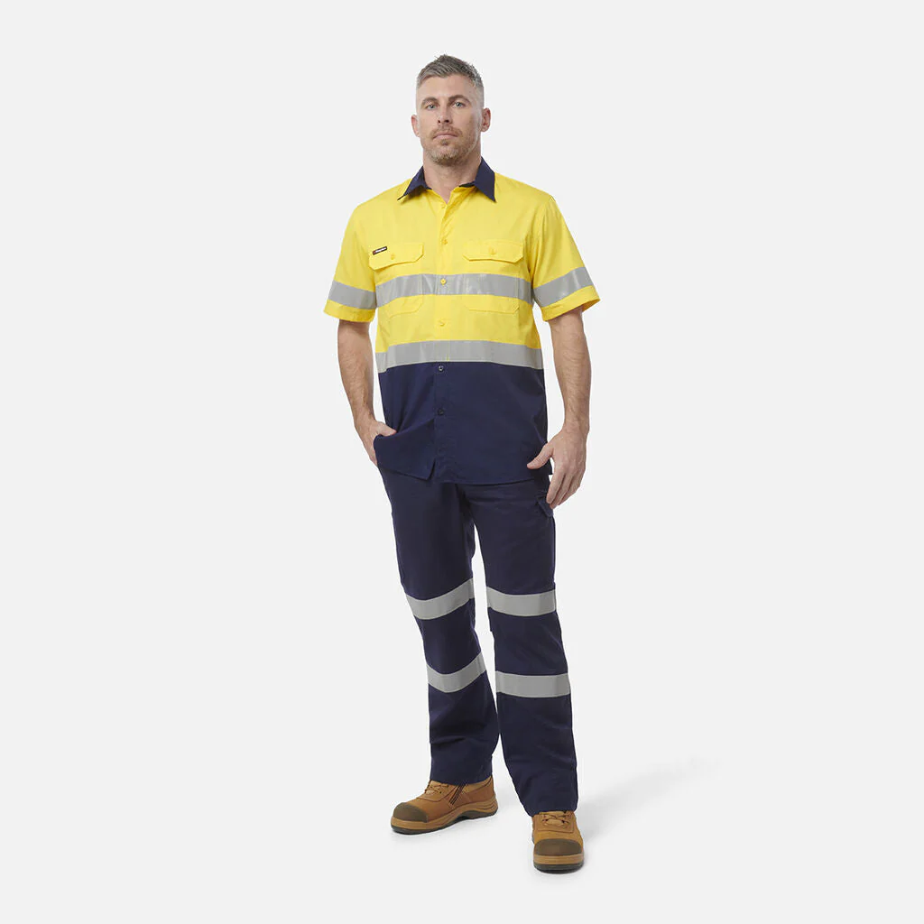 King Gee Workcool Vented Spliced Shirt Taped Short Sleeve (K54911) - Image 9