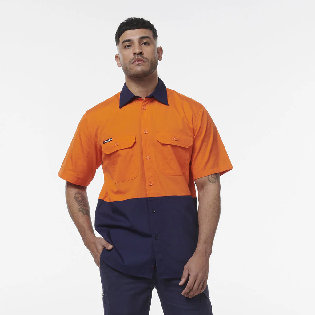 King Gee Workcool Vented Spliced Short Sleeve Shirt (K54008) - Image 2