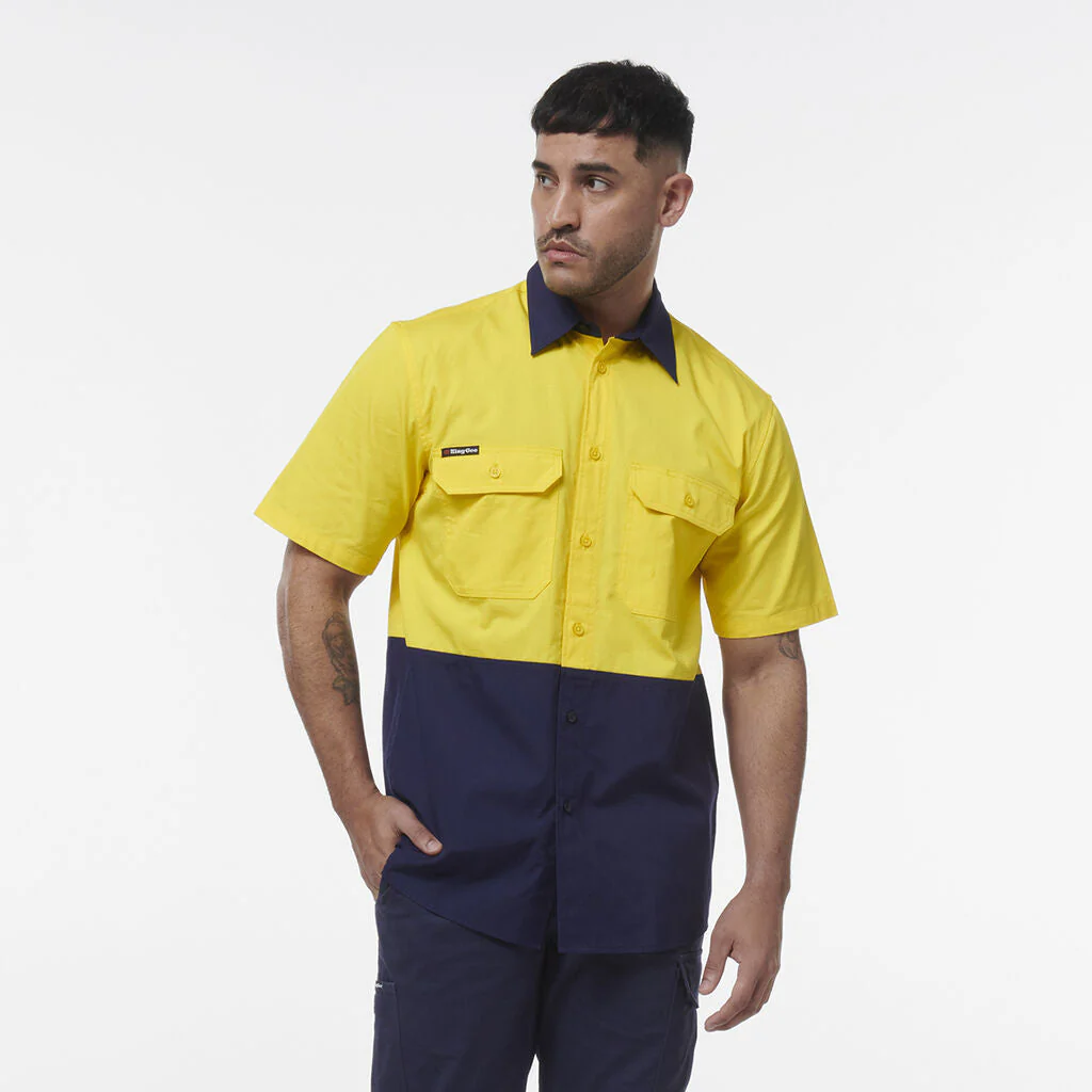 King Gee Workcool Vented Spliced Short Sleeve Shirt (K54008) - Image 6