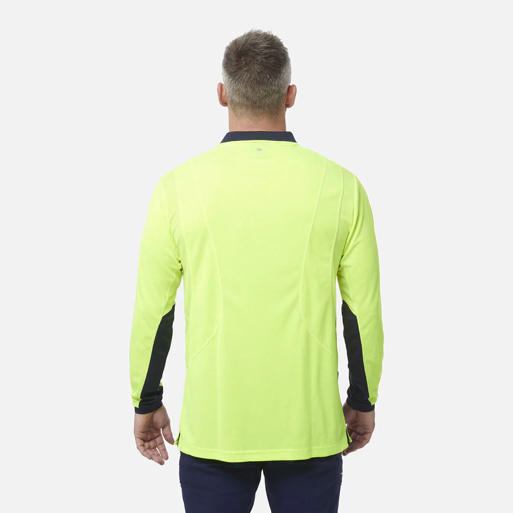 King Gee Workcool Hyperfreeze Hi-Vis Lightweight Long Sleeve Polo (K54840) - Image 7