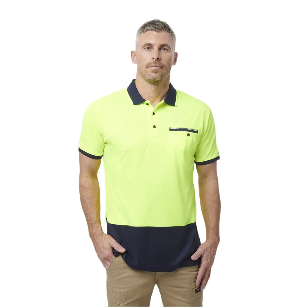 King Gee Workcool Hyperfreeze Hi-Vis Lightweight Short Sleeve Polo (K54845) - Image 3