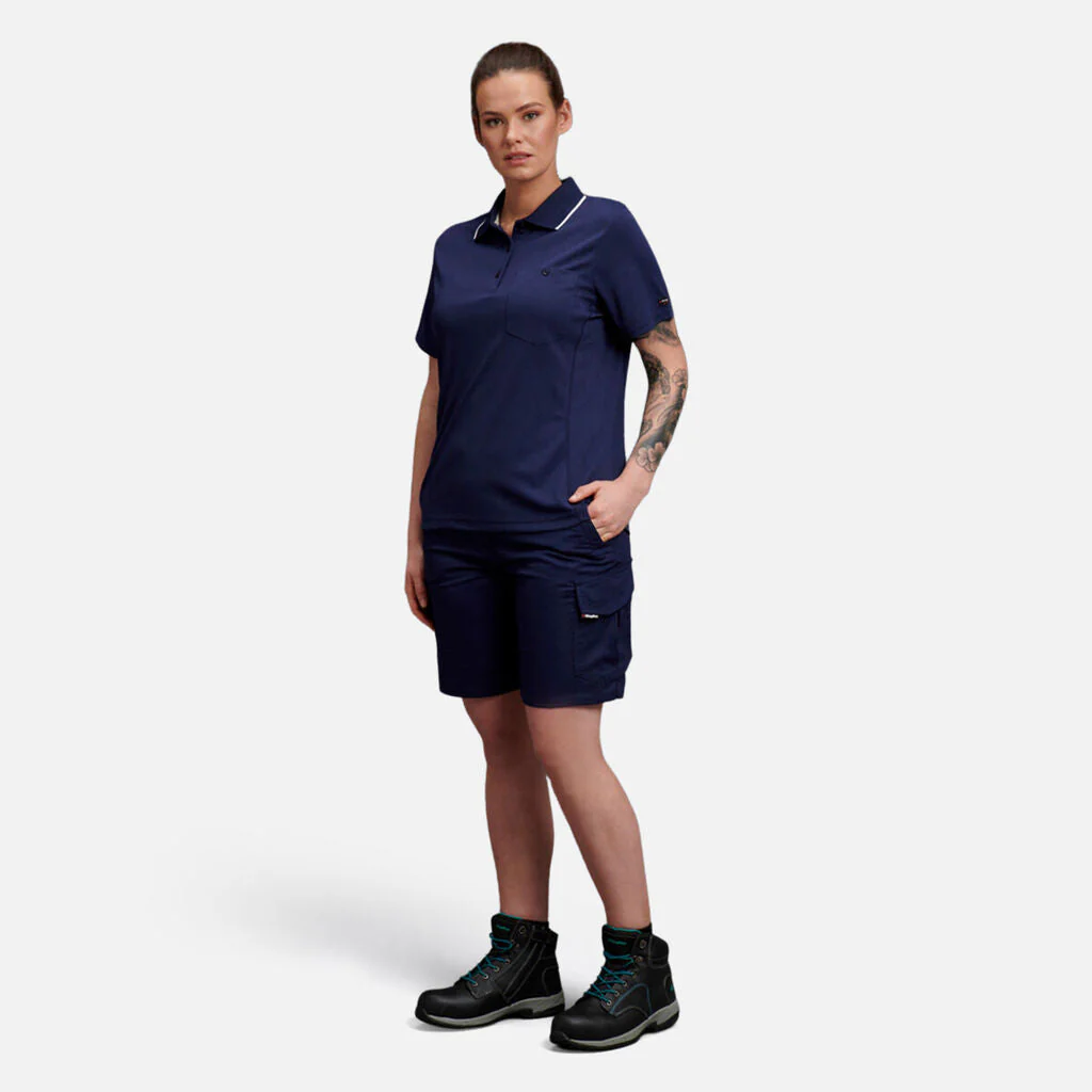 King Gee Women's Workcool Hyperfreeze Short Sleeve Polo Shirt (K44740) - Image 11