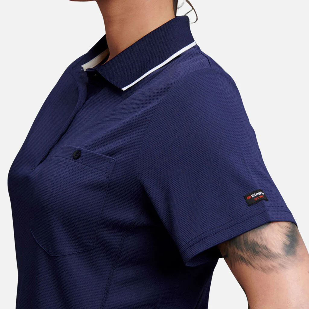 King Gee Women's Workcool Hyperfreeze Short Sleeve Polo Shirt (K44740) - Image 13