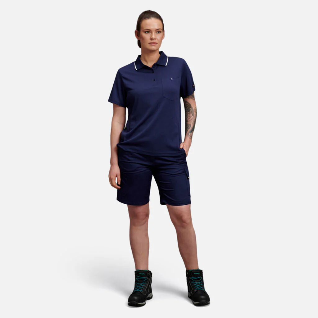 King Gee Women's Workcool Hyperfreeze Short Sleeve Polo Shirt (K44740) - Image 15
