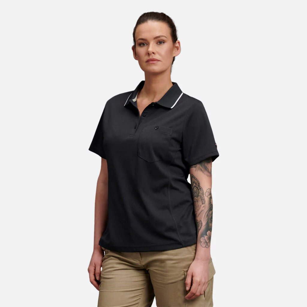 King Gee Women's Workcool Hyperfreeze Short Sleeve Polo Shirt (K44740) - Image 3