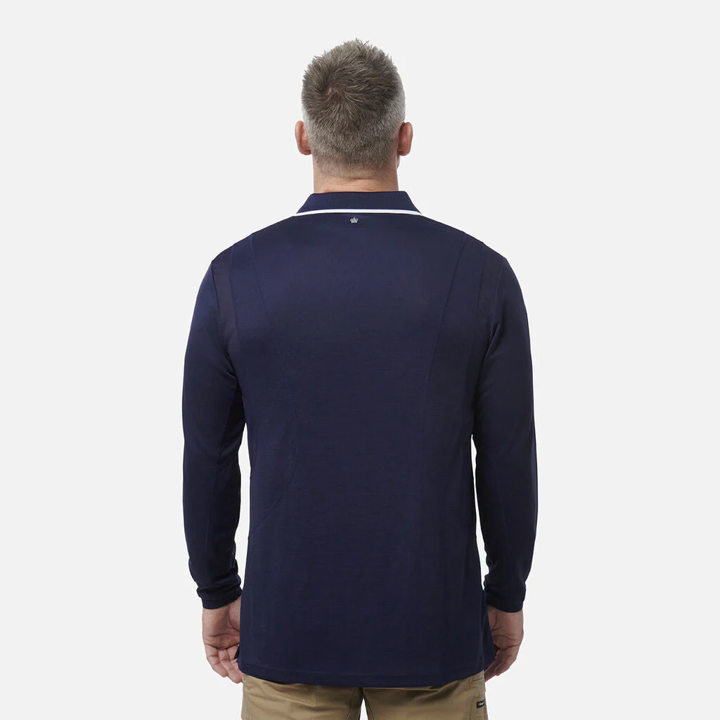 King Gee Workcool Long Sleeve Polo Shirt (K69790) - Image 2