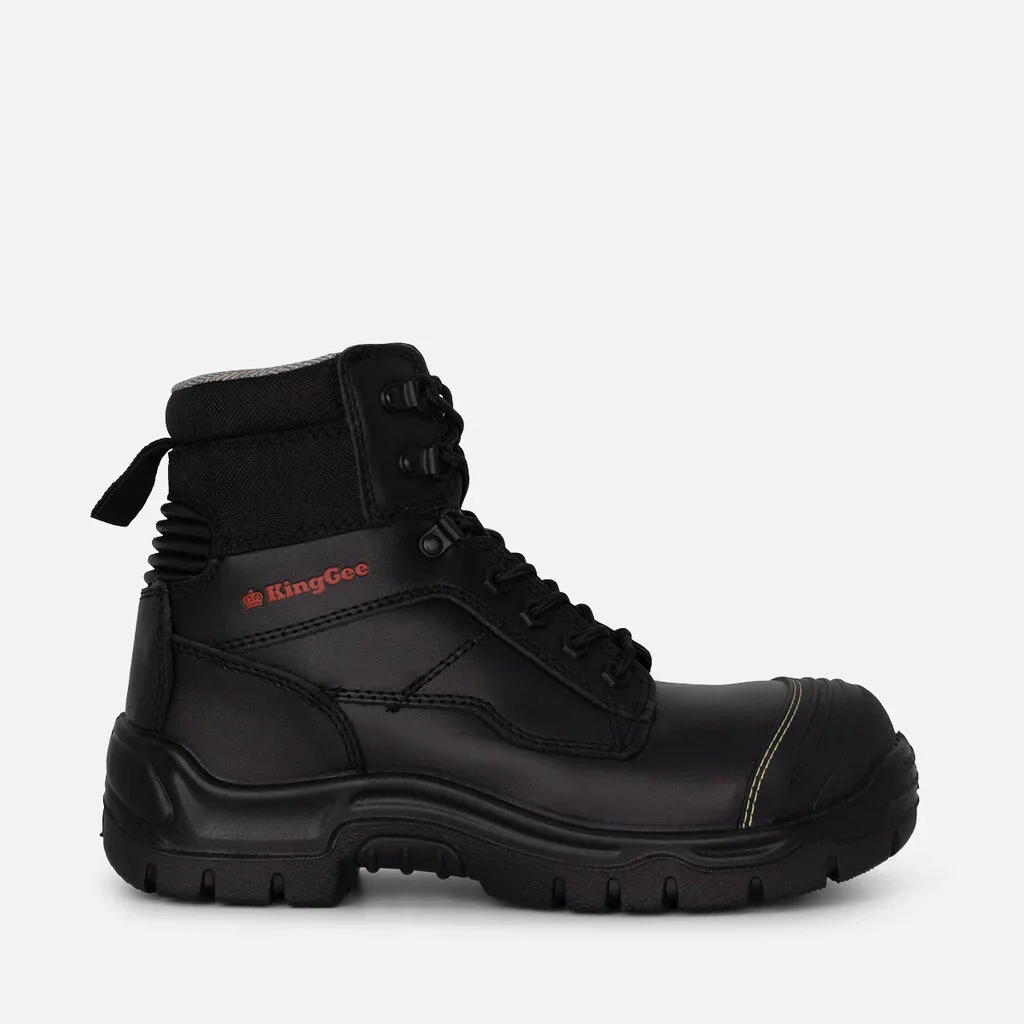 King Gee Phoenix Zip/Lace Safety Work Boots With Scuff Cap (K27890) - Image 3