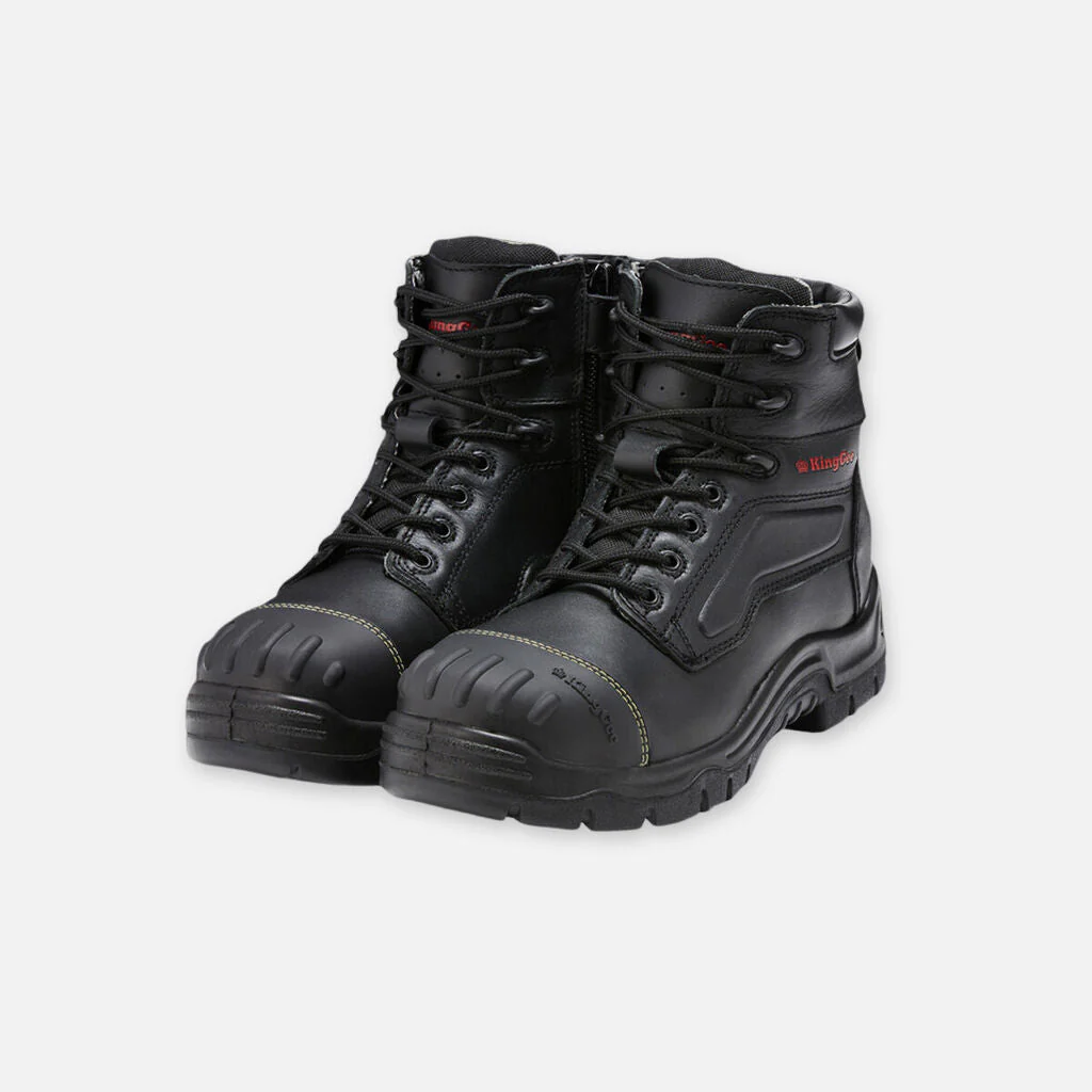 King Gee Phoenix Zip/Lace Safety Work Boots With Scuff Cap (K27890) - Image 6