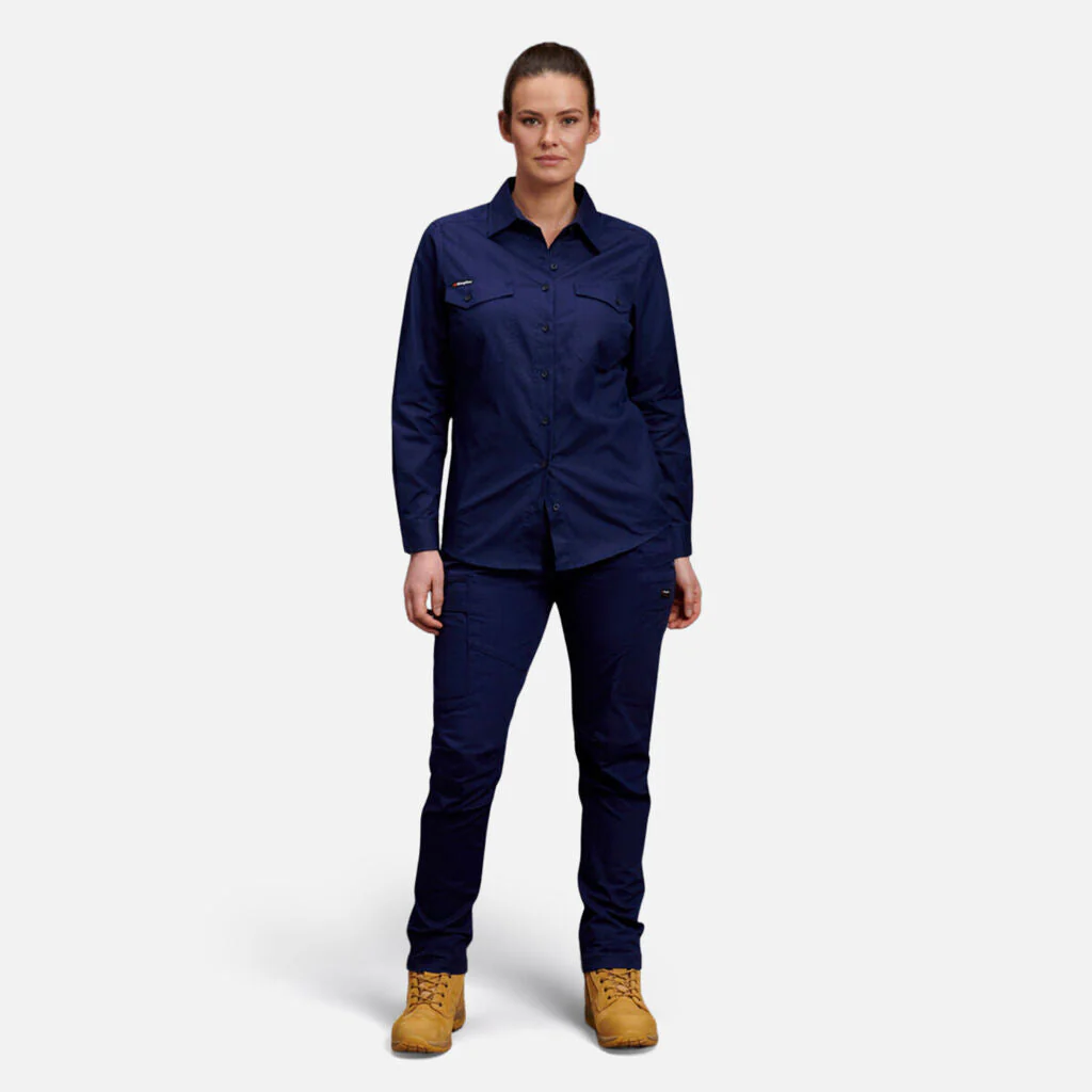 King Gee Women's Workcool 2 Long Sleeve Ripstop Work Shirt (K69880) - Image 21