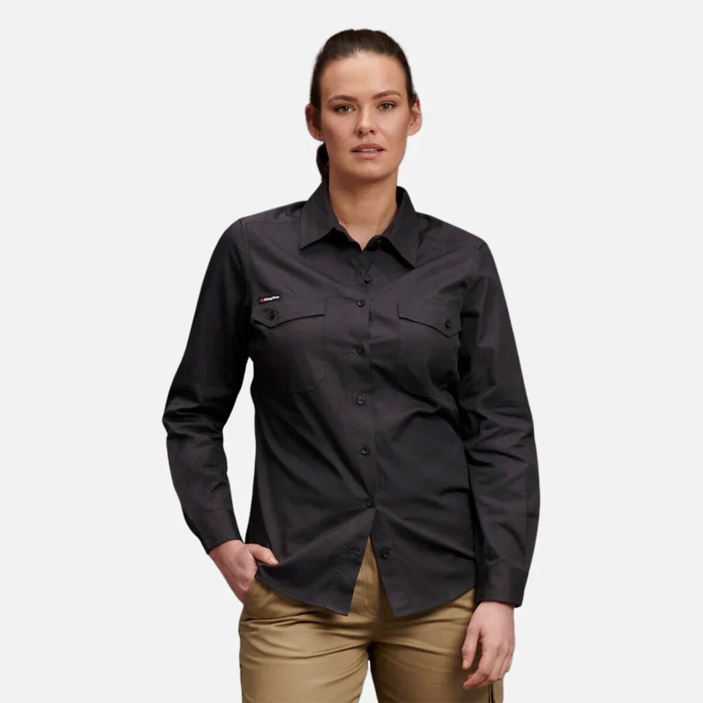 King Gee Women's Workcool 2 Long Sleeve Ripstop Work Shirt (K69880) - Image 6
