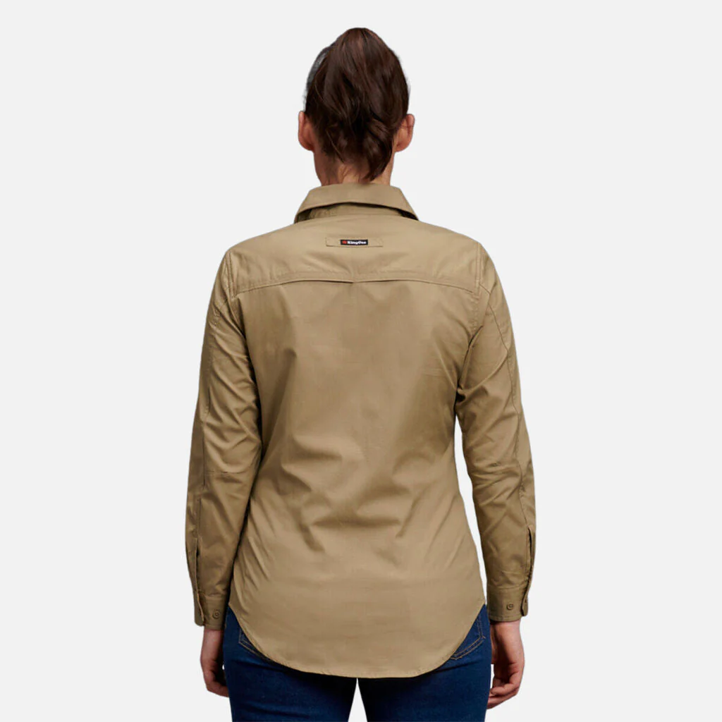 King Gee Women's Workcool 2 Long Sleeve Ripstop Work Shirt (K69880) - Image 9