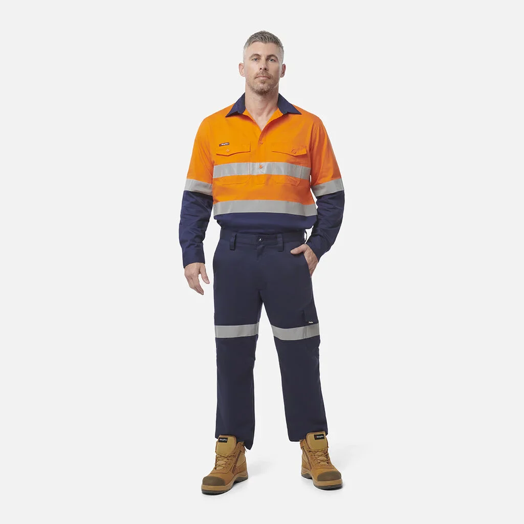 King Gee Workcool 2 Hi-Vis Reflective Closed Front Work Shirt (K54886) - Image 6