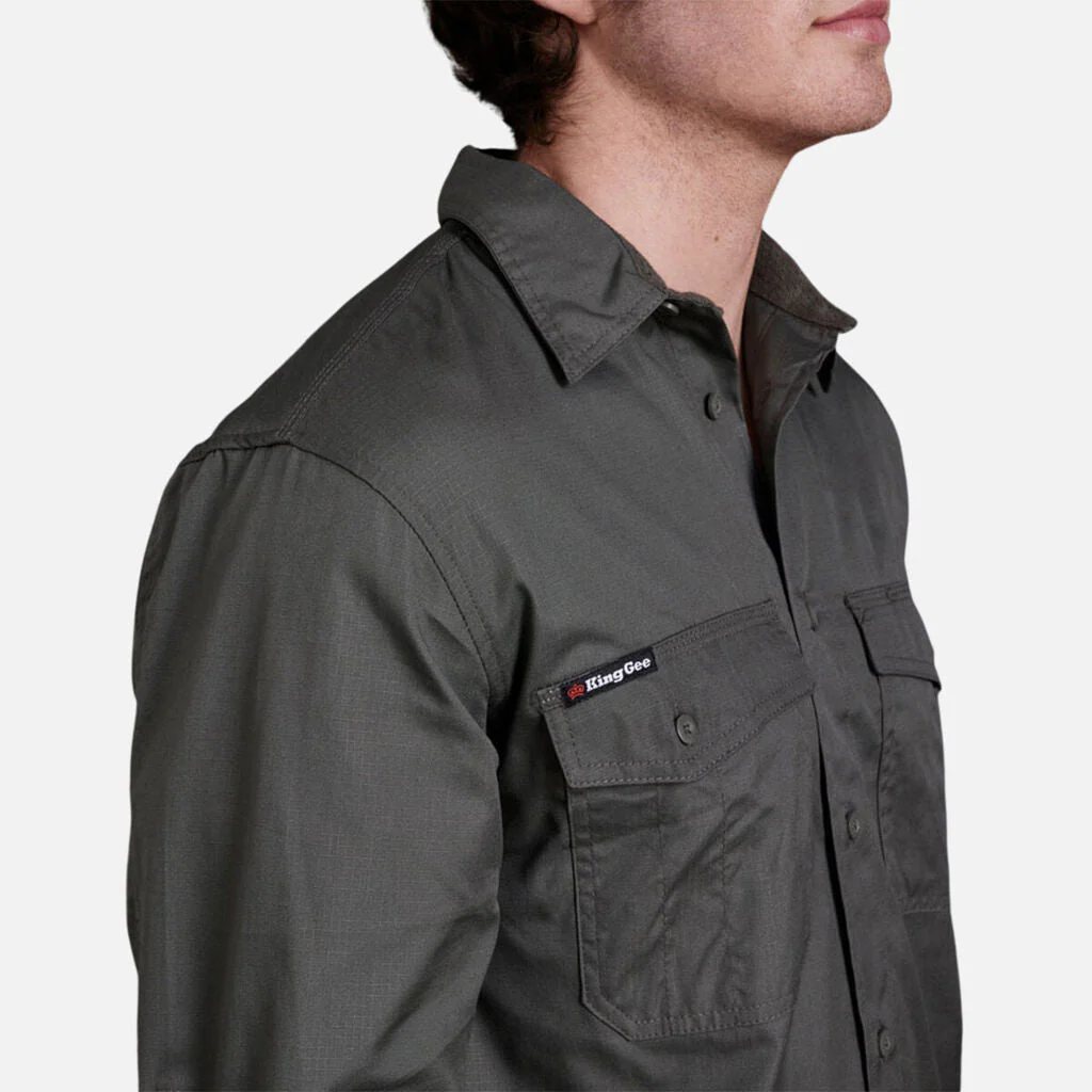 King Gee Workcool 2 Lightweight Ripstop Long Sleeve Work Shirt (K14820) - Image 10