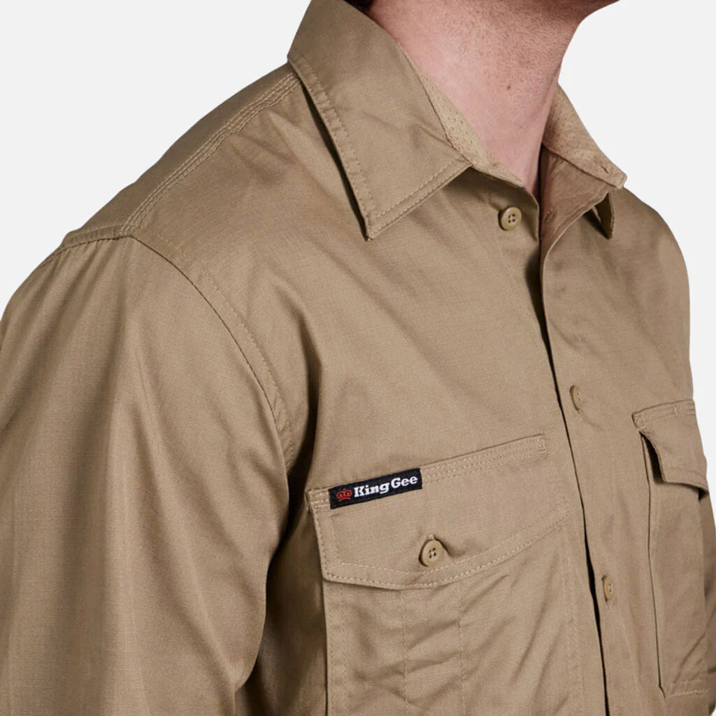 King Gee Workcool 2 Lightweight Ripstop Long Sleeve Work Shirt (K14820) - Image 16