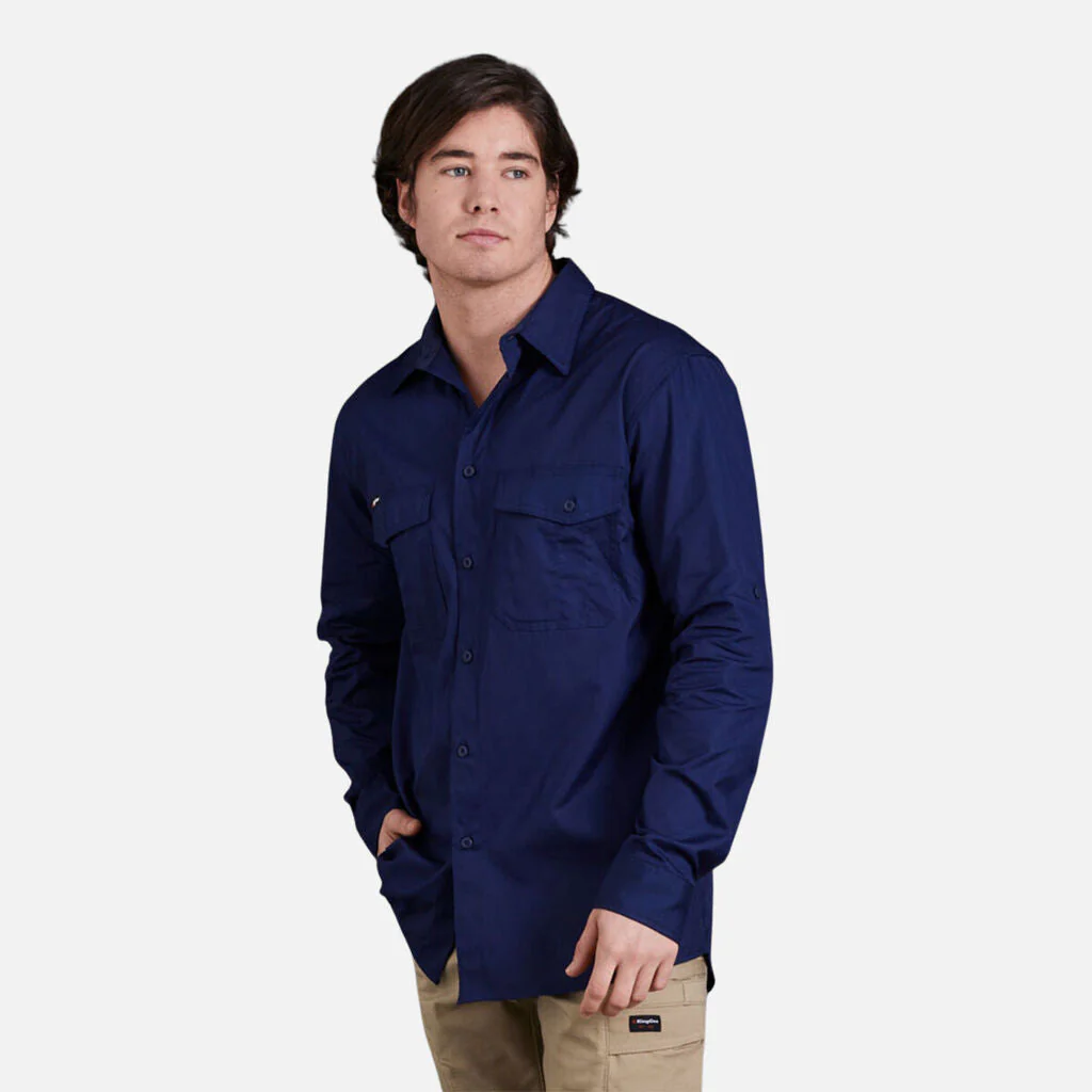King Gee Workcool 2 Lightweight Ripstop Long Sleeve Work Shirt (K14820) - Image 21