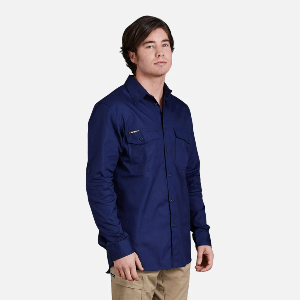 King Gee Workcool 2 Lightweight Ripstop Long Sleeve Work Shirt (K14820) - Image 22