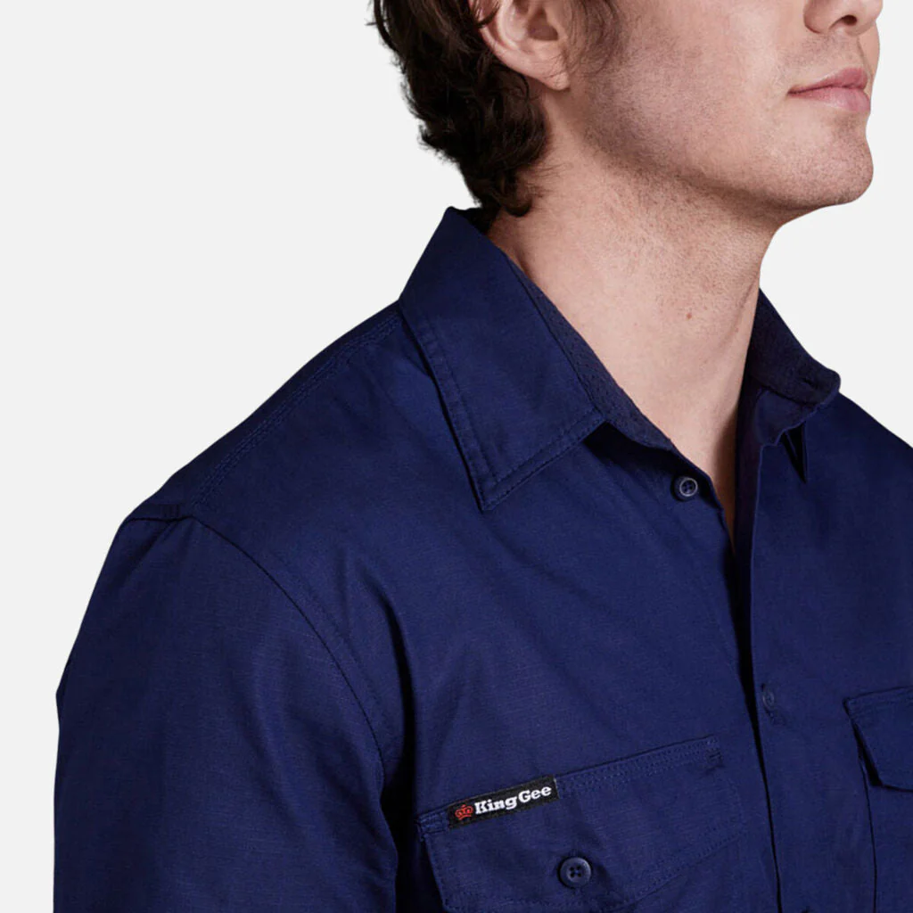 King Gee Workcool 2 Lightweight Ripstop Long Sleeve Work Shirt (K14820) - Image 23