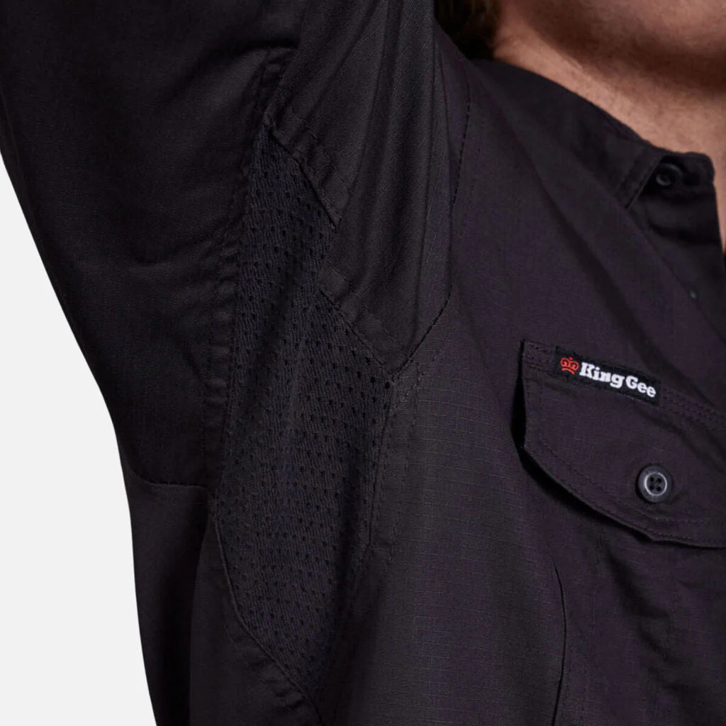 King Gee Workcool 2 Lightweight Ripstop Long Sleeve Work Shirt (K14820) - Image 5