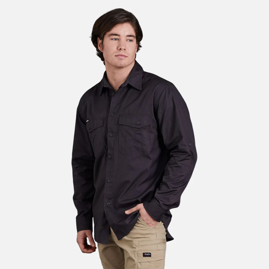 King Gee Workcool 2 Lightweight Ripstop Long Sleeve Work Shirt (K14820) - Image 7