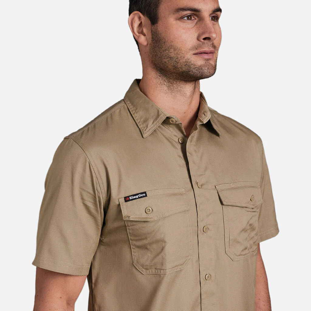 King Gee Workcool 2 Lightweight Ripstop Short Sleeve Work Shirt (K14825) - Image 24