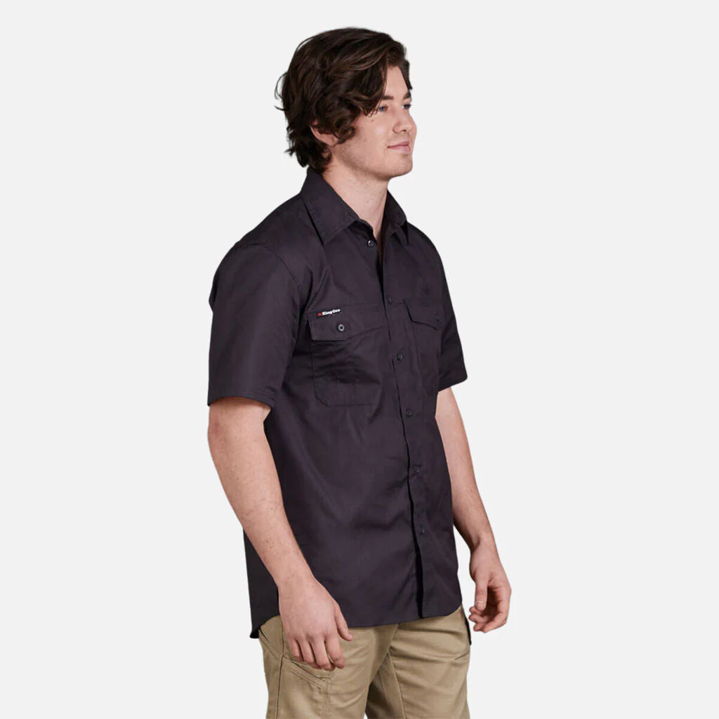 King Gee Workcool 2 Lightweight Ripstop Short Sleeve Work Shirt (K14825) - Image 3