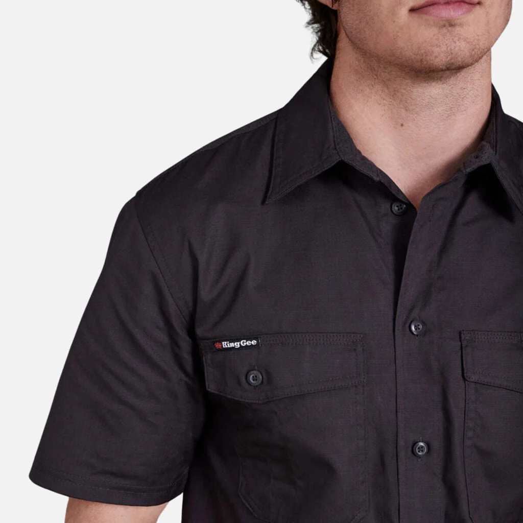 King Gee Workcool 2 Lightweight Ripstop Short Sleeve Work Shirt (K14825) - Image 5
