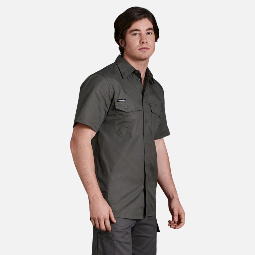 King Gee Workcool 2 Lightweight Ripstop Short Sleeve Work Shirt (K14825) - Image 7