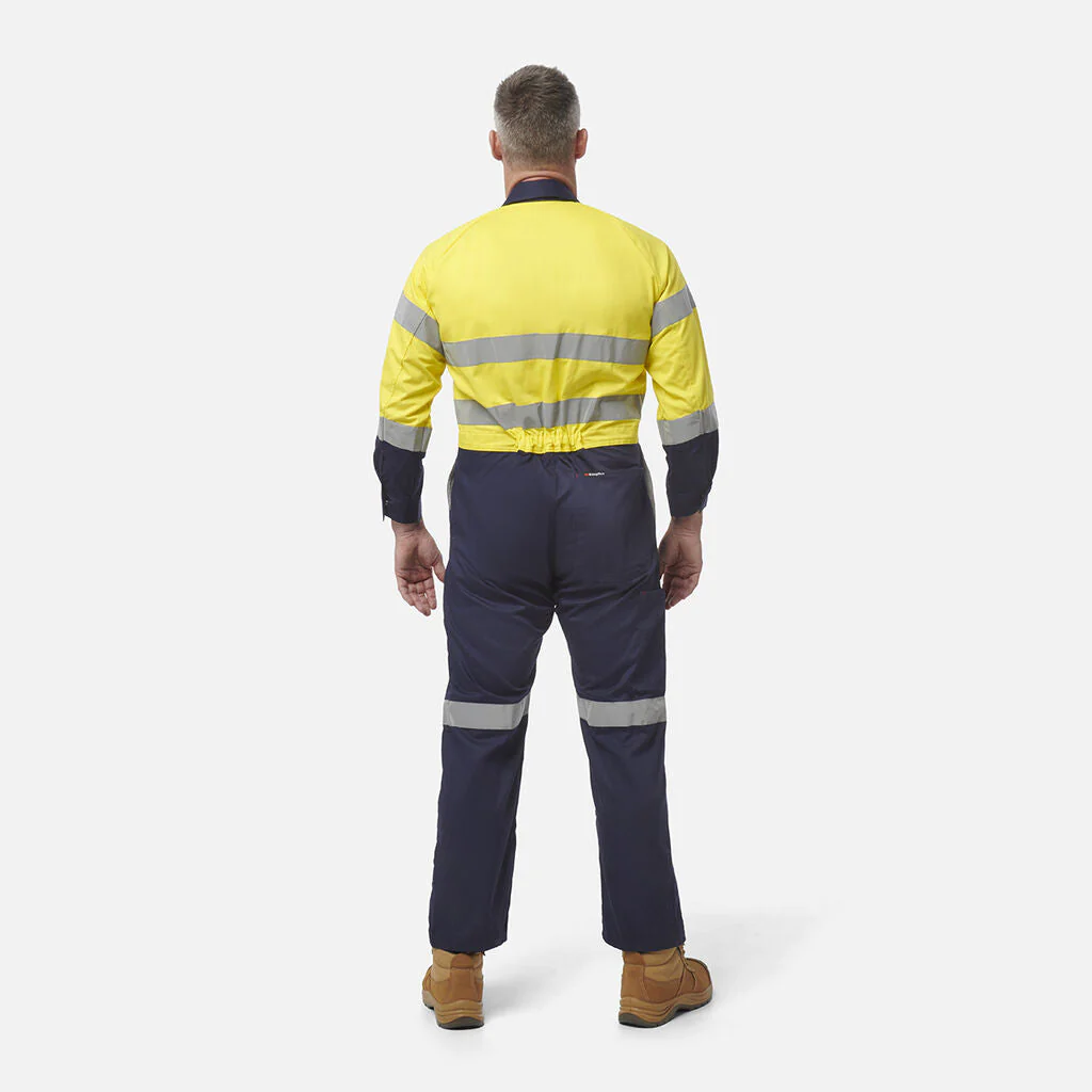 King Gee Originals Hi-Vis Reflective Two Tone Drill Work Overalls (K51525) - Image 10