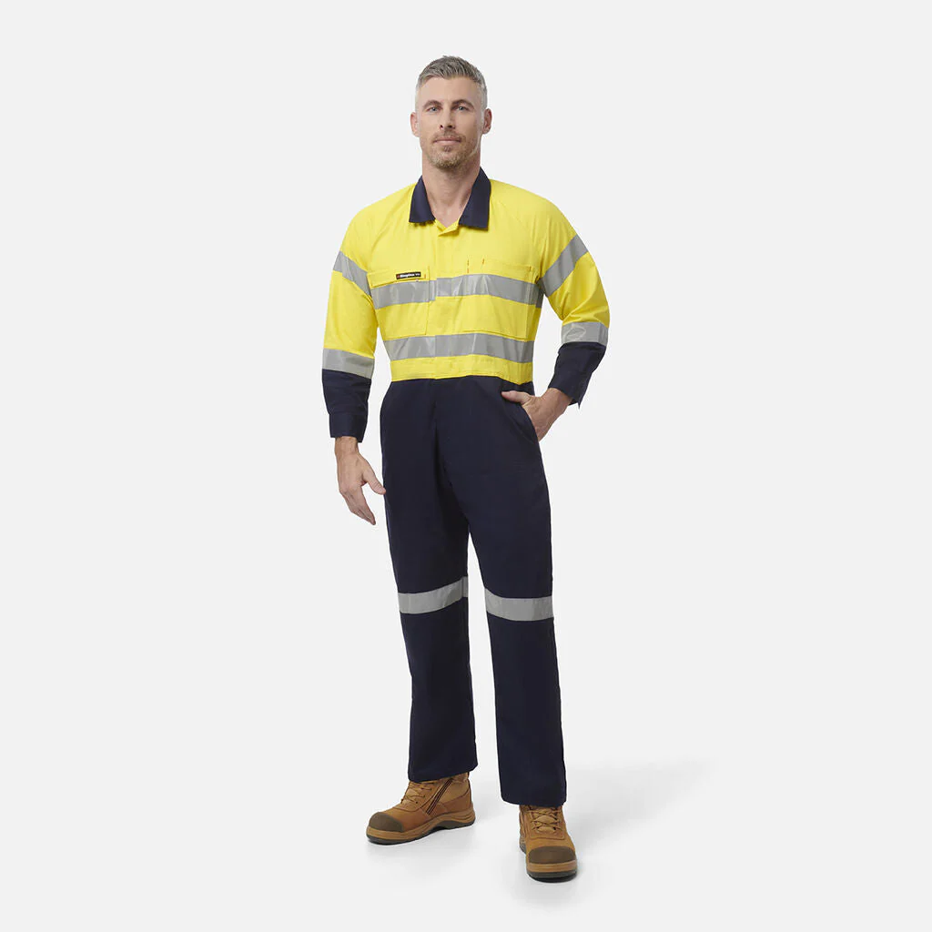 King Gee Originals Hi-Vis Reflective Two Tone Drill Work Overalls (K51525) - Image 11