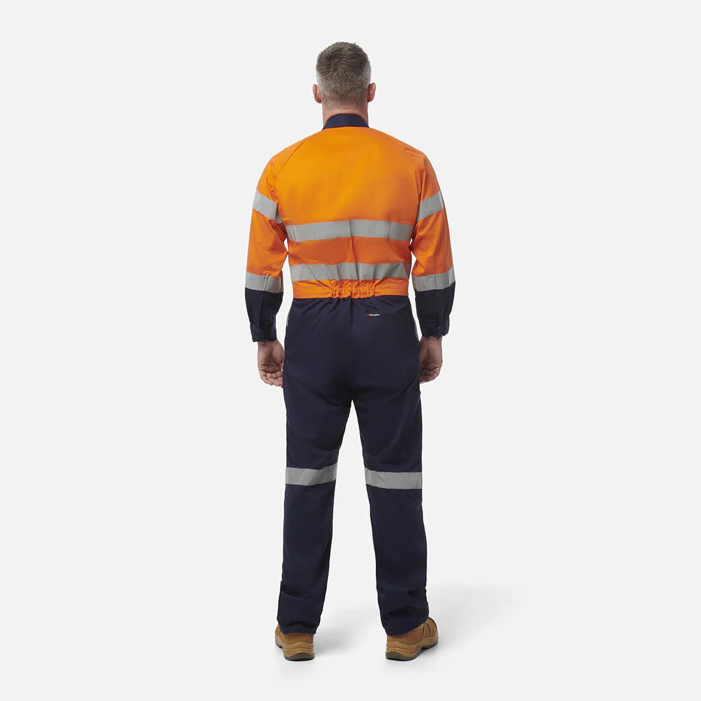 King Gee Originals Hi-Vis Reflective Two Tone Drill Work Overalls (K51525) - Image 2