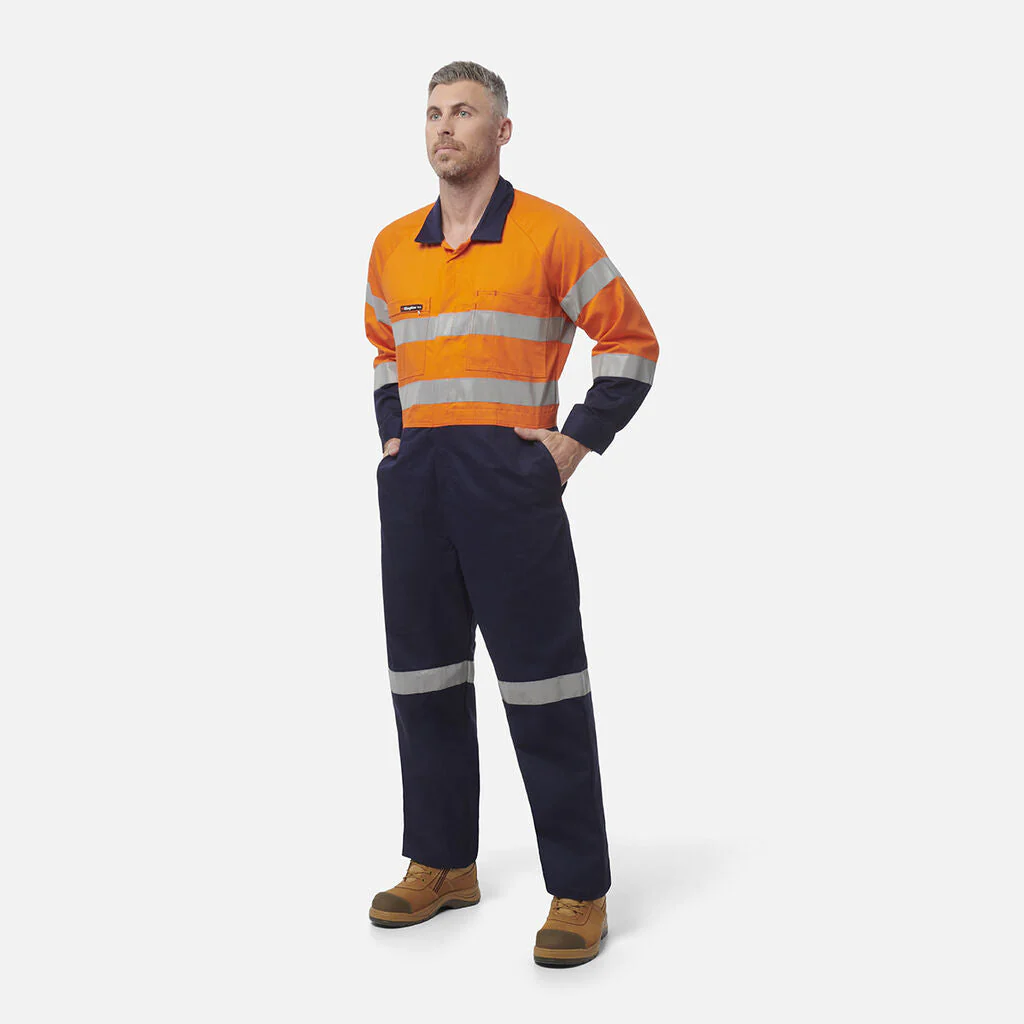 King Gee Originals Hi-Vis Reflective Two Tone Drill Work Overalls (K51525) - Image 4