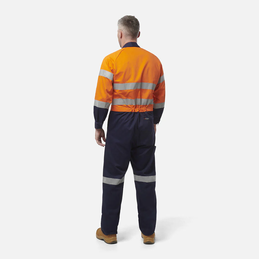 King Gee Originals Hi-Vis Reflective Two Tone Drill Work Overalls (K51525) - Image 6