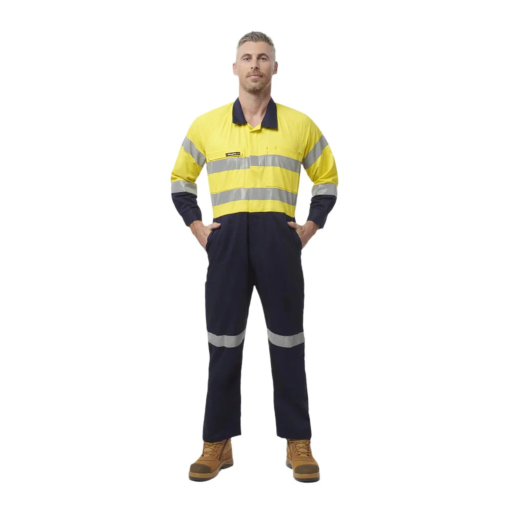King Gee Originals Hi-Vis Reflective Two Tone Drill Work Overalls (K51525) - Image 9