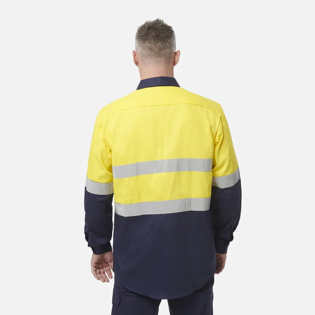 King Gee Originals Hi-Vis Reflective Two Tone Long Sleeve Work Shirt (K54315) - Image 3