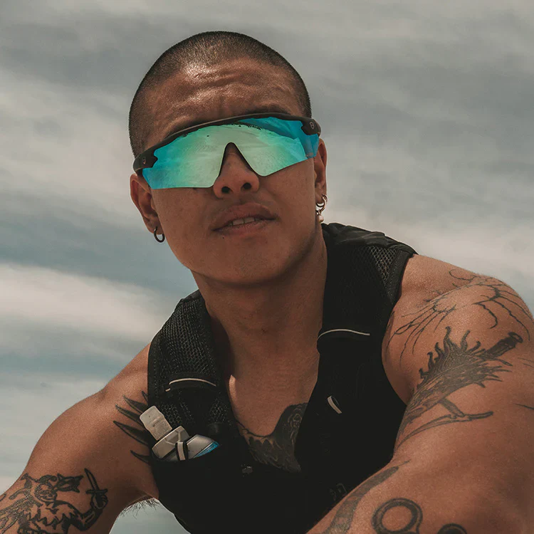 Safestyle Phantoms Matte Black Frame Reflectors Blue Lens (PHMBBT100) - Image 5