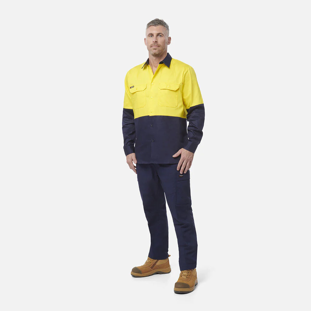 King Gee Originals Hi-Vis Long Sleeve Drill Work Shirt ( K54015 ) - Image 11