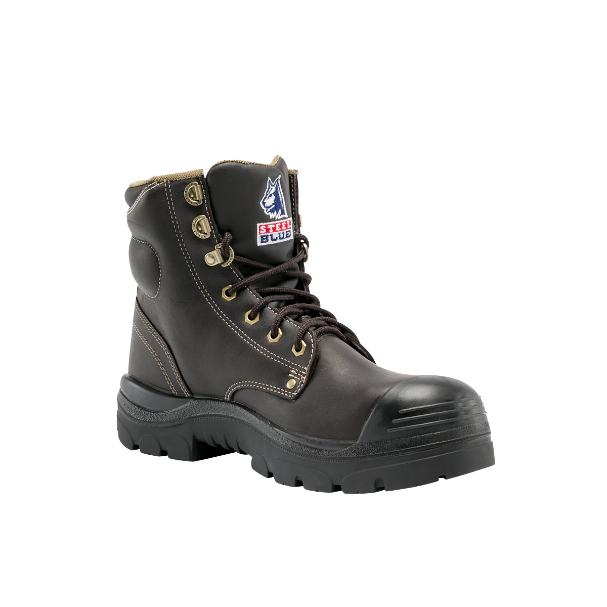 Steel Blue Argyle Lace-Up Safety Boot with Bump Cap (332102) - Image 3