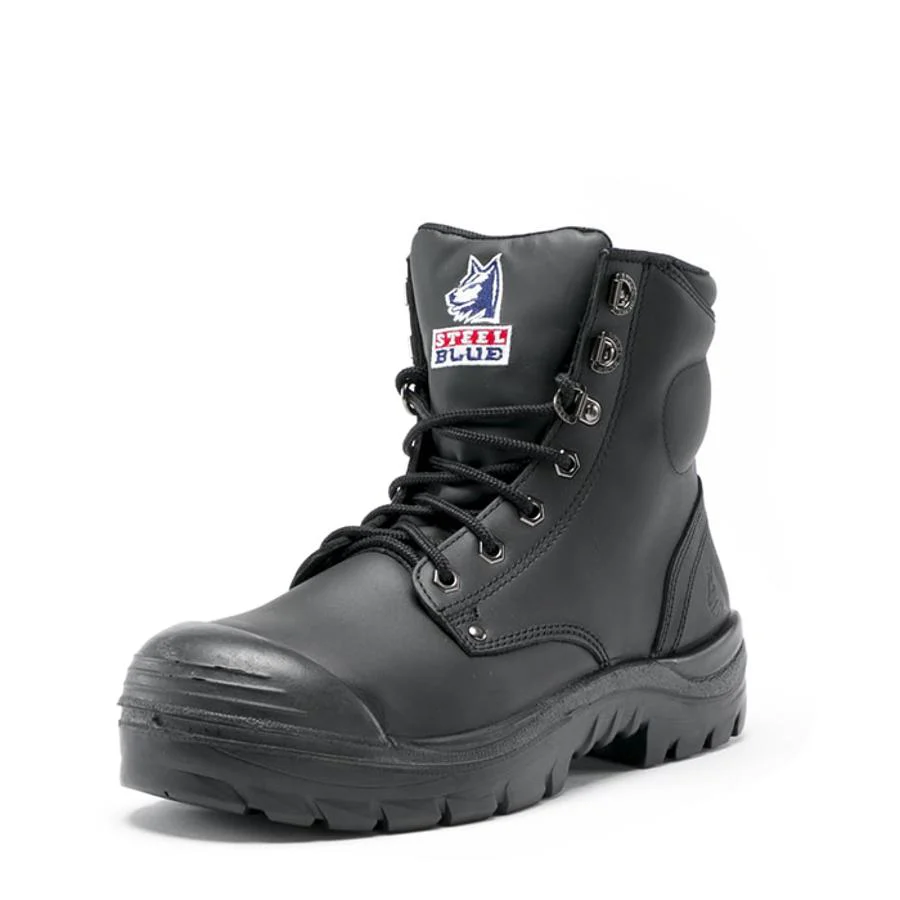 Steel Blue Argyle Lace-Up Safety Boot with Bump Cap (332102) - Image 4